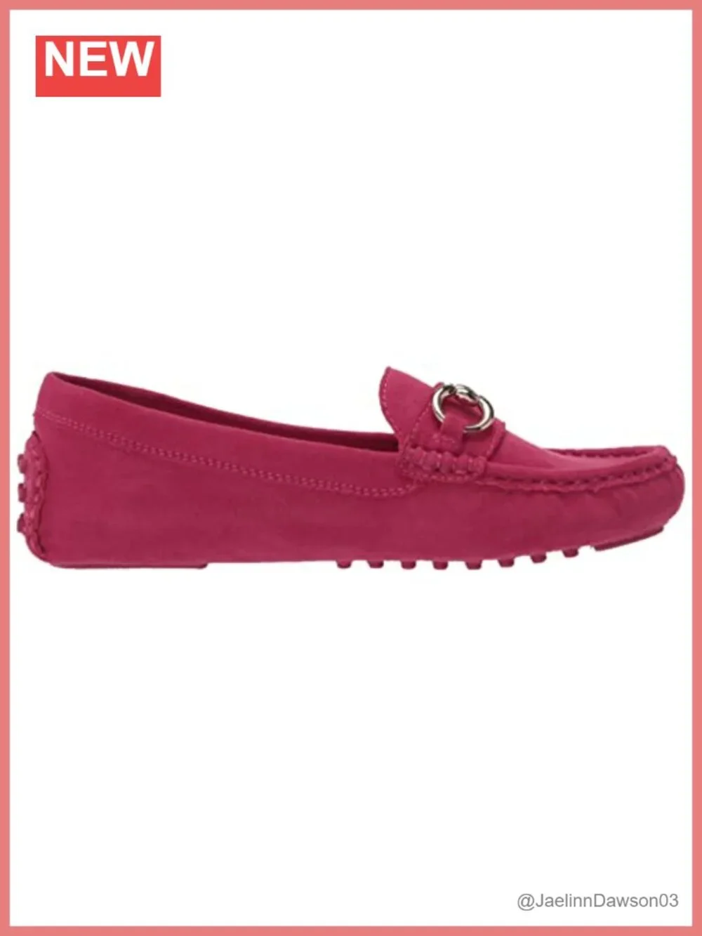 Leather Driving Loafer Slip-On Flat Moc Toe Cushioned Rubber Sole